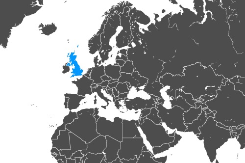 Mapa OCS Wielka Brytania