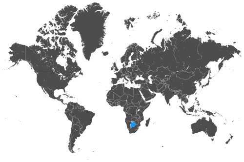 Mapa OCS Botswana