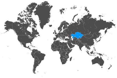 Mapa OCS Kazachstan