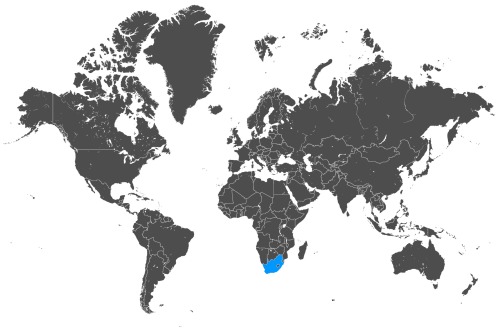 Mapa OCS Południowa Afryka