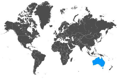 Mapa OCS Australia