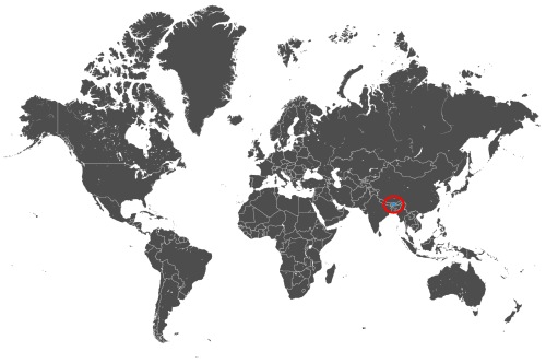 Mapa OCS Bhutan