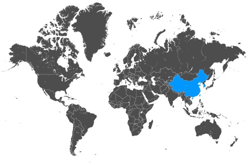Mapa OCS Chiny