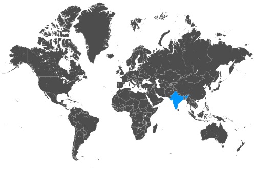Mapa OCS Indie