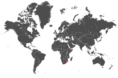 Mapa OCS Swaziland